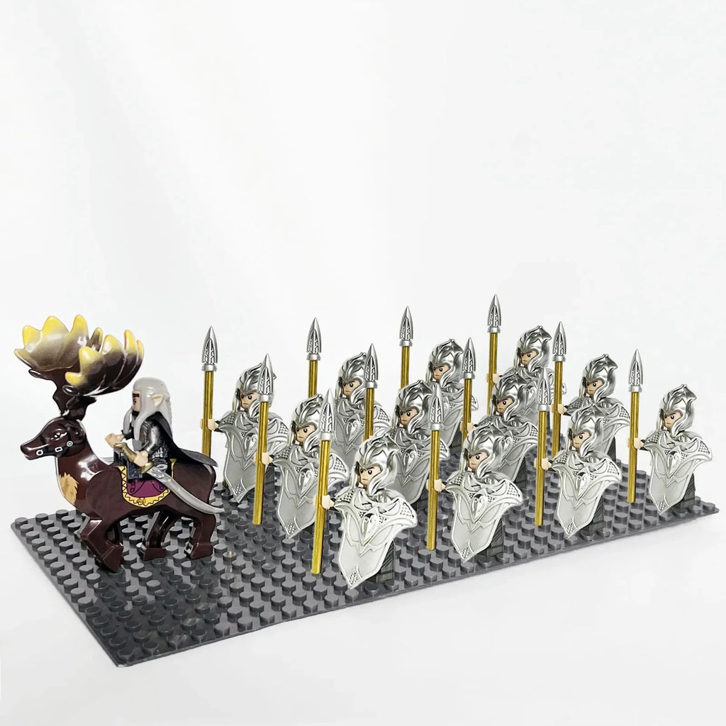 13pcs Castle Knight Rohan Azog Orcs Half-Beast Human Army Elf Guards Roman Solider Minifig Building Block Toys for Kids