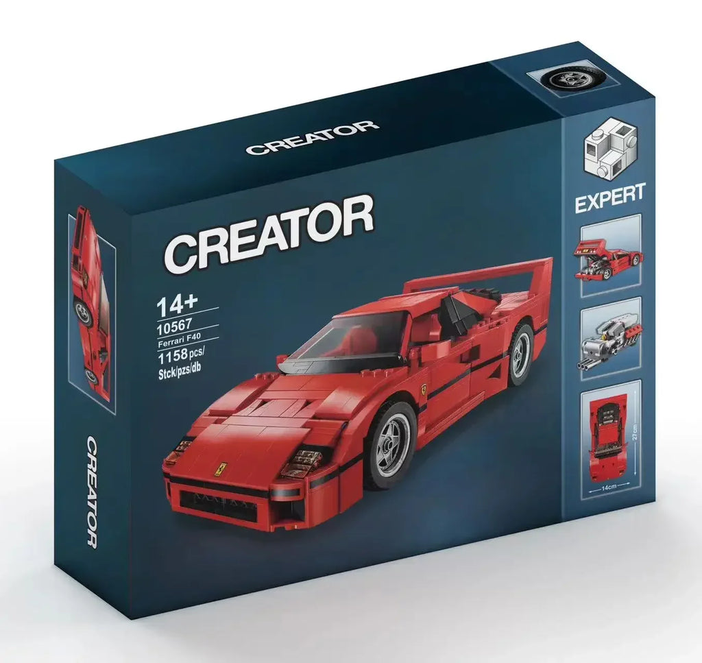 Classic Racing 10248 F40 Compatible MOC-49743 Sports Car 1192 PCS Splicing Assembly Building Block Toy Model DIY Kids Gift Gift - CADA BRICKS®