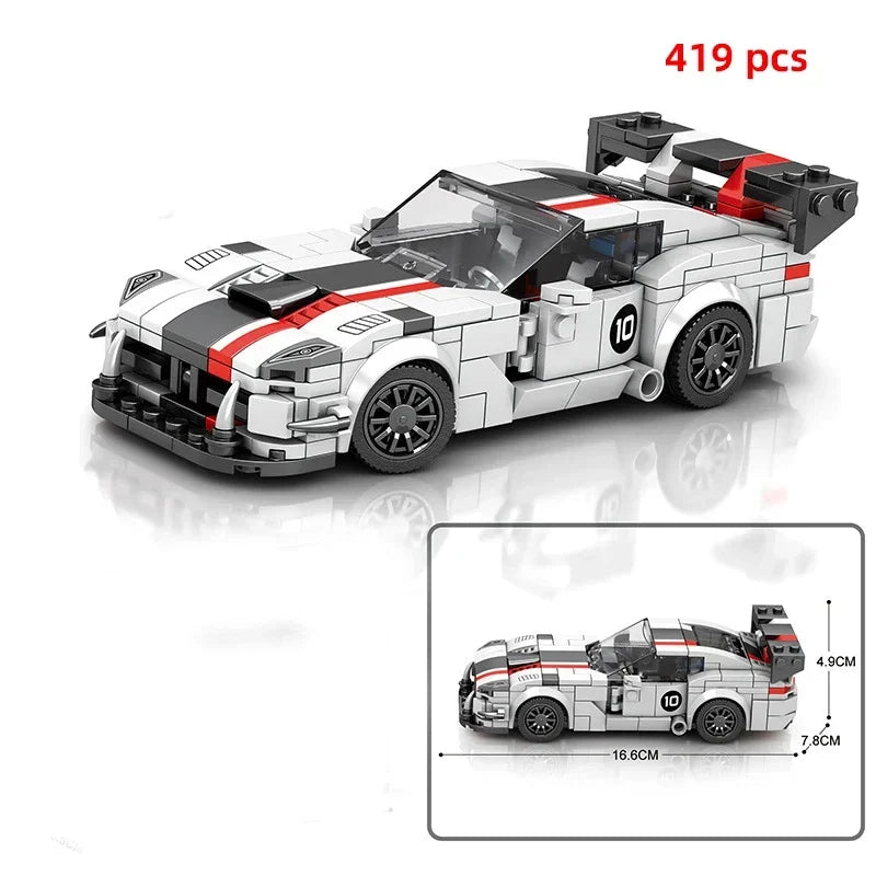 Car Series Building Blocks Model Sets Sports Racing Speed Champion DIY Educational Bricks Toys Boys Kids Adult Christmas Gifts