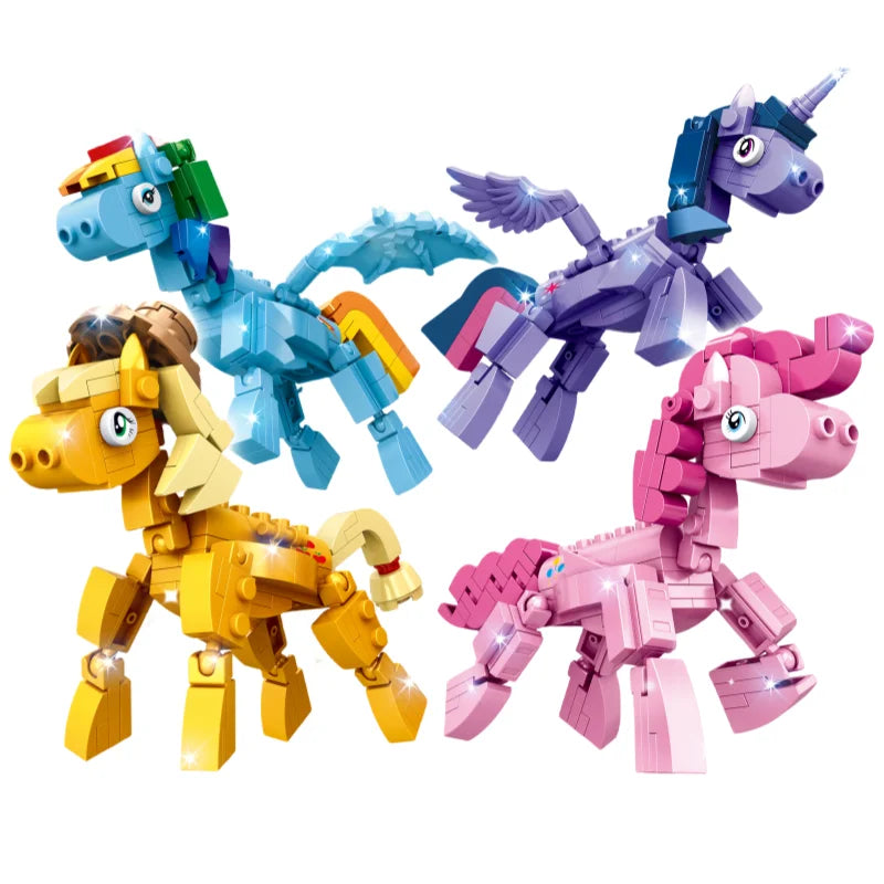 Pony War Mini Model Action Figure Kawaii Building Blocks Compatible Zoon Anime Cities Christmas Hallowmas Birthday Toys Gifts - CADA BRICKS®