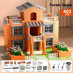 Mini DIY Abricklayer Buildsahouse Cottage Building Villa Simulation Mini Brick Assembly Block Children House Building Toy Gift