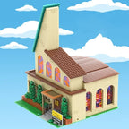 Moc Building Bricks Springfield Architecture Model Technology Modular Block City Street View Toy DIY Set Assembly Christmas Gift