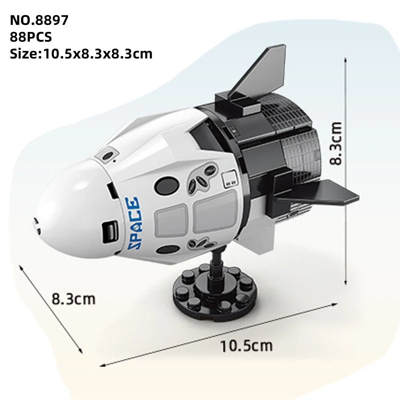 Space Astronaut Spaceman City Building Blocks Shuttle Satellite Rocket Space Station Saturn Figure Bricks Gift for Adult Man