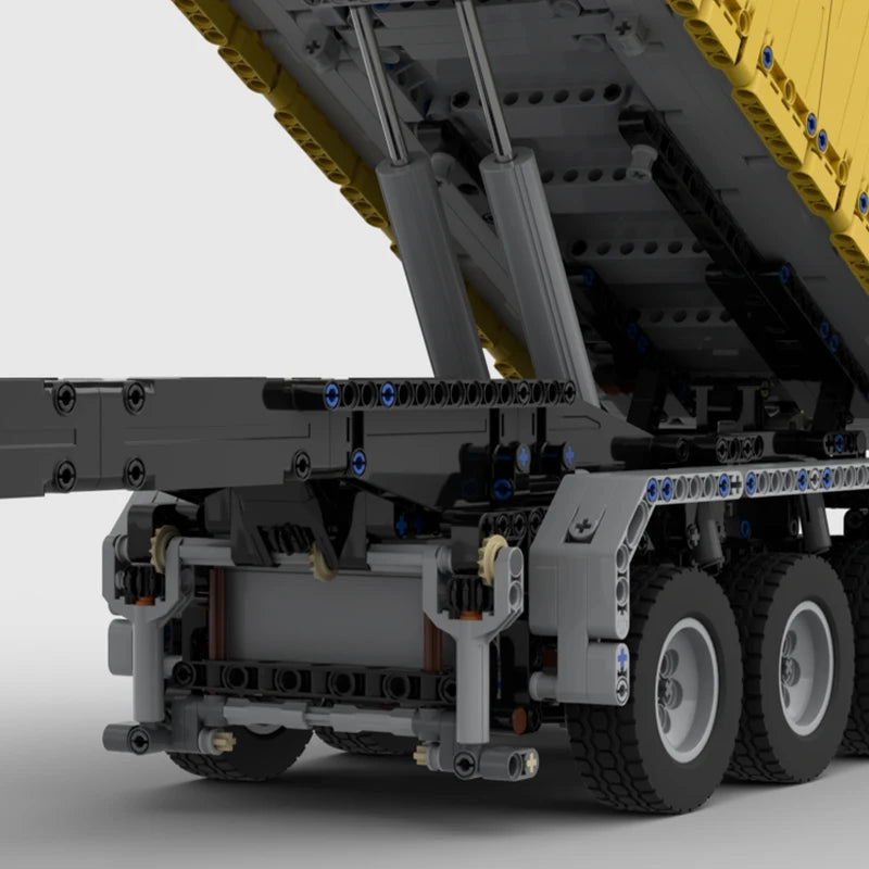 Famous High-tech Engineering Car Series 3-axle Tipper Trailer MOC Building Blocks Popular Truck Model Bricks Toys Kid Collection - CADA BRICKS®