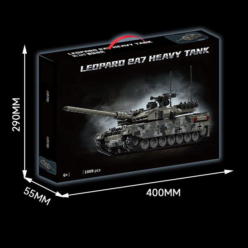 Military WW2 MOC Leopard 2A7 Army Main Battle Tank Soldiers Building Blocks Bricks M1 T90M Tank Set For Children Boys Gifts - CADA BRICKS®