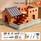 Mini DIY Abricklayer Buildsahouse Cottage Building Villa Simulation Mini Brick Assembly Block Children House Building Toy Gift