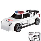 Doe-het-zelf raceauto bus bouwvoertuig ambulance terugtrekmodel bouwstenen speelgoed voor kinderen jongens compatibel met Lego