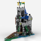 933PCS MOC Lakeside County Fortress Castle Model European Medieval Street View Architecture Modular Building Blocks Toys Gift