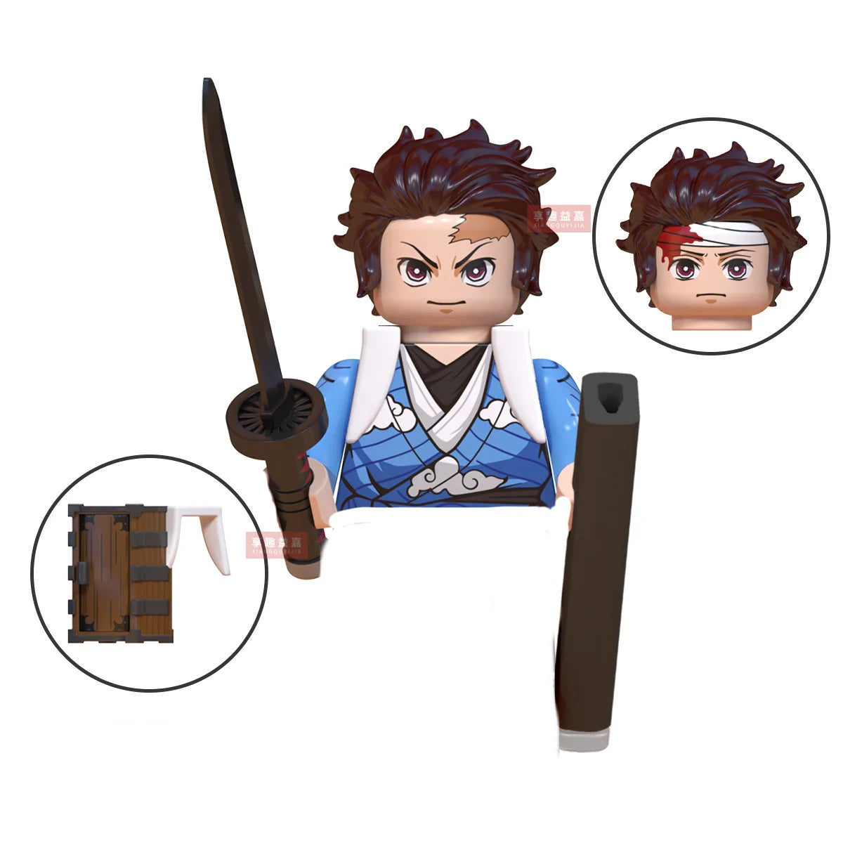 WM blocks 6116 6137 6138 Demon Slayer Tanjirou Nezuko Inosuke Zenitsu Giyuu Rengoku Uzui Tengen anime bricks building blocks