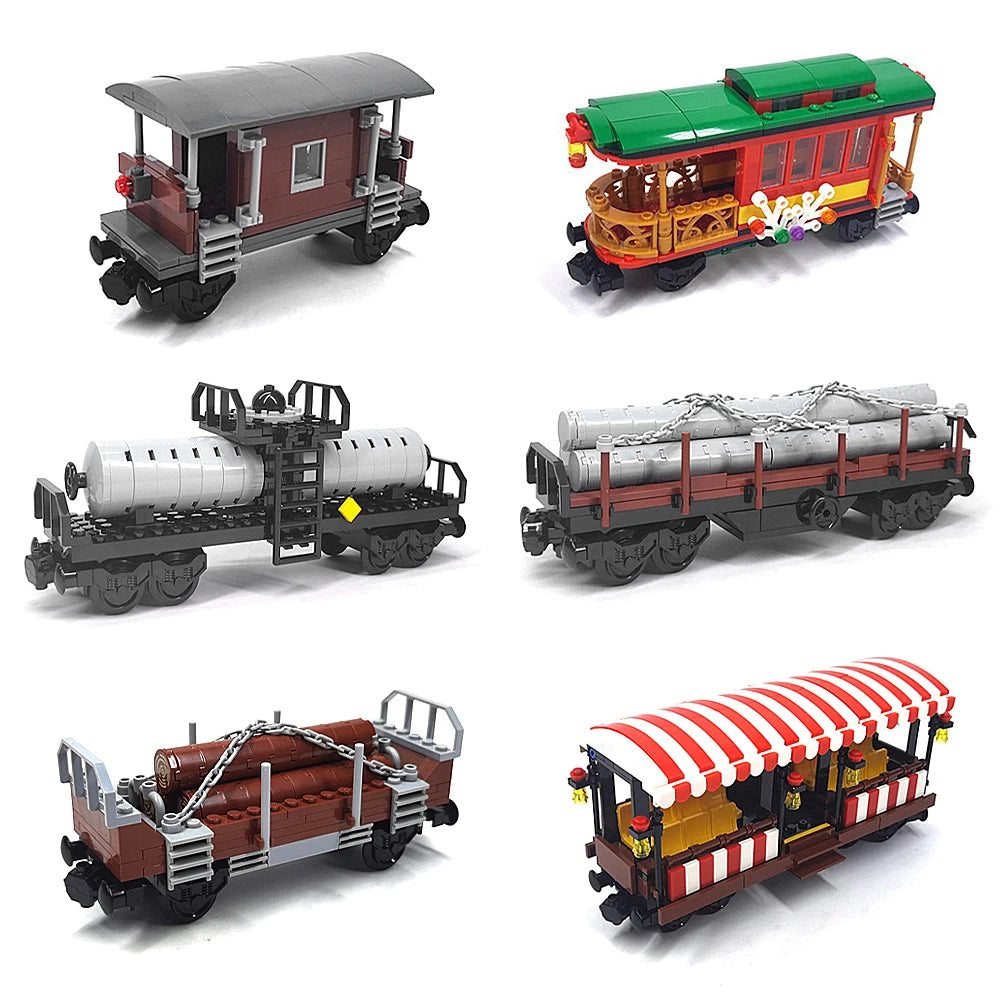 City train building blocks DIY modified accessories, creative MOC assembly track train carriage expansion set, base, wheel parts - CADA BRICKS®