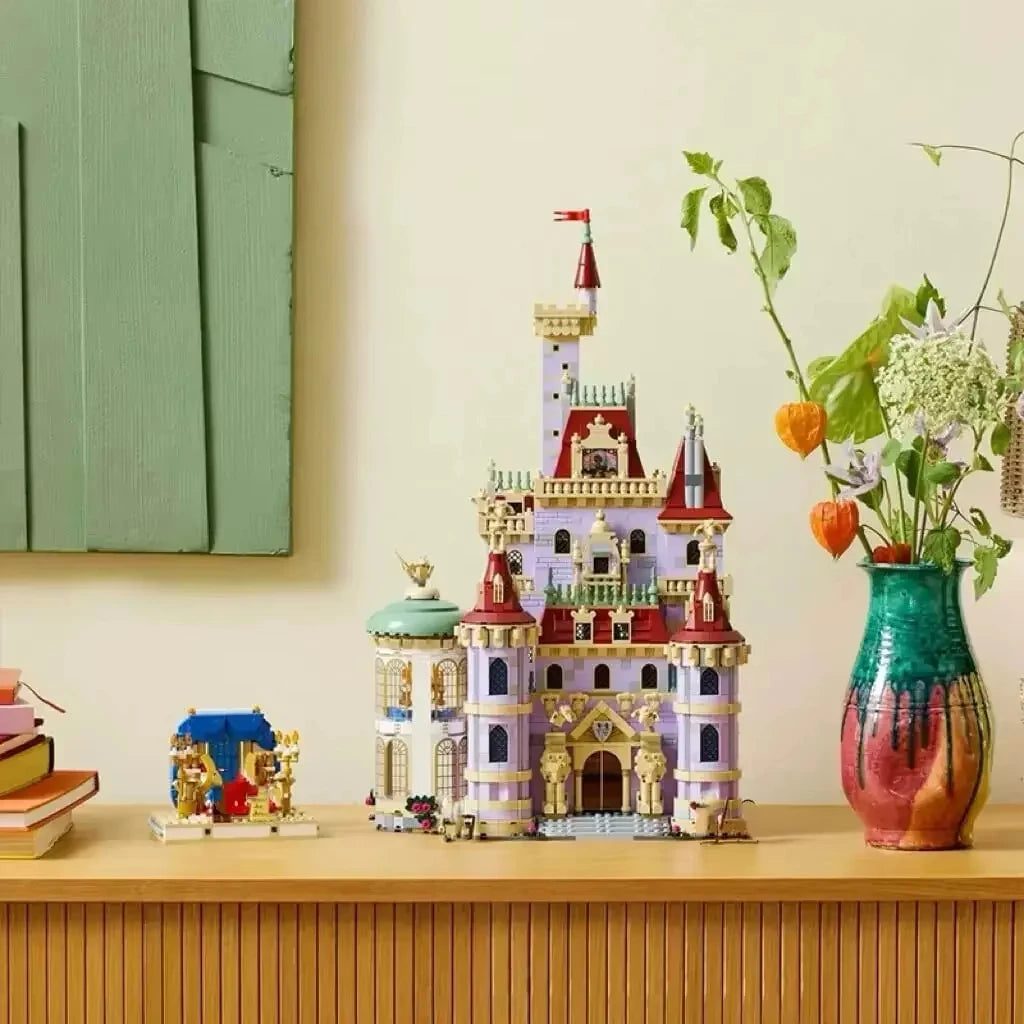 Beauty Princess Castle Building blocks Building Beast Monster romantic toy model moc brick birthday gift