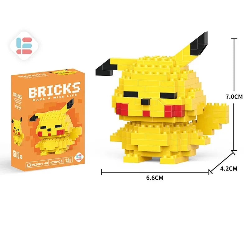 Disney LiLo Stitch Toys Building Blocks Pokeman Pikechu lega Anime Cartoon Character Model Building Blocks Toy for children Gift - CADA BRICKS®