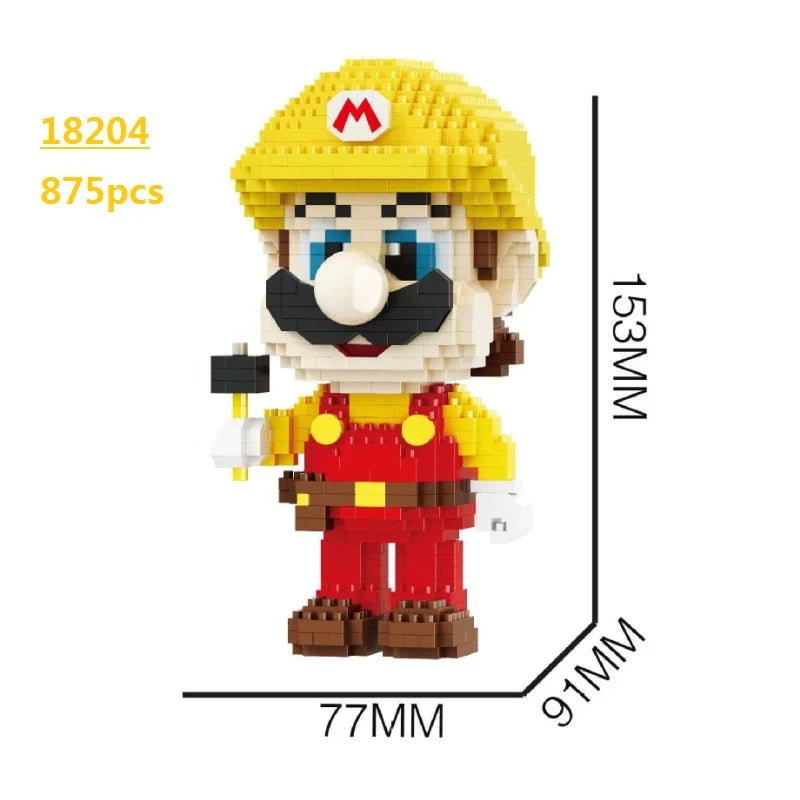 New Anime Mini Blocks Cute Cartoon Peach Luigi Building Bricks Toys for Children Present Bowser Valentine Girls Boy Juguetes - CADA BRICKS®
