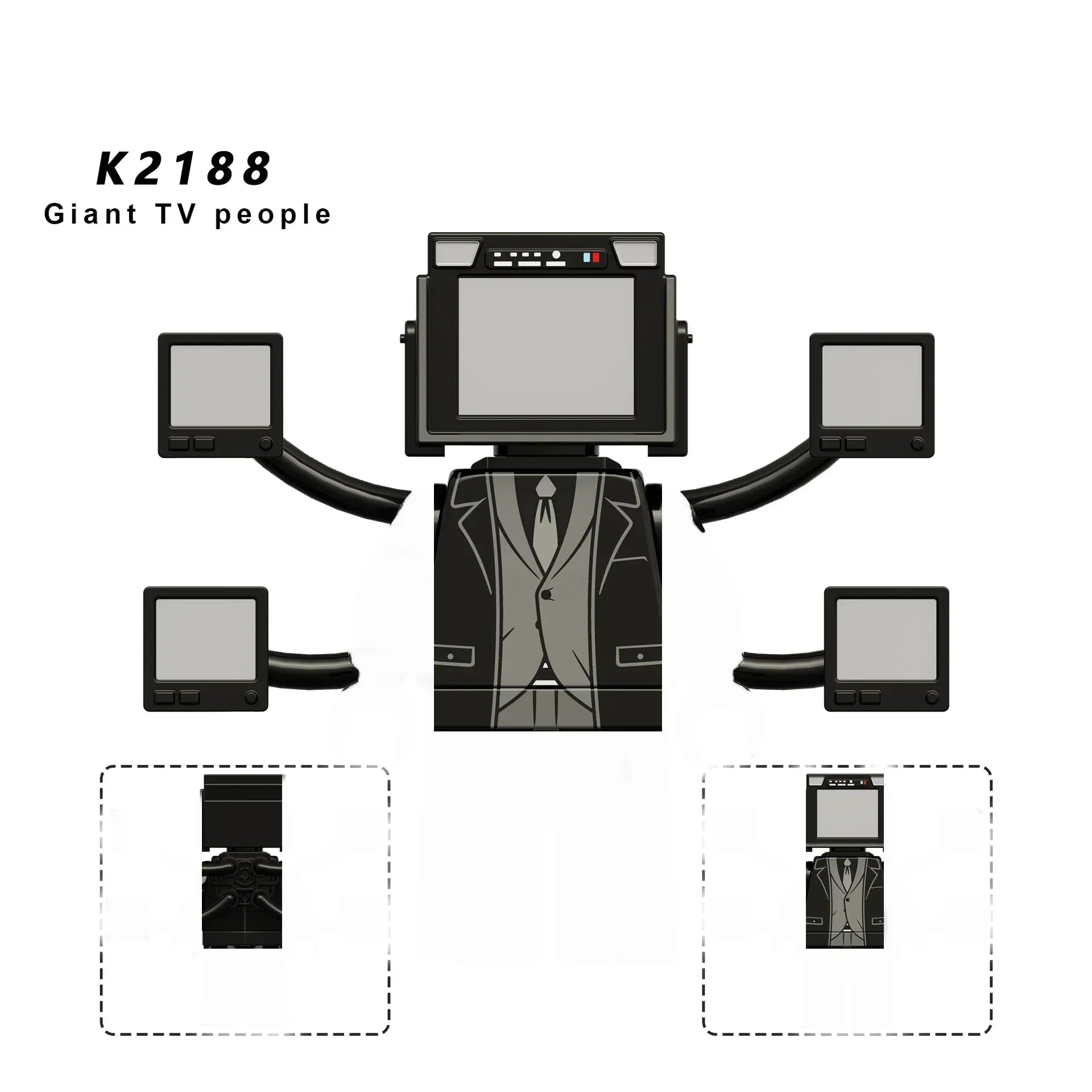 New KDL SWAT Skibidi Toilet Man Figures Anime Block Toys TvMan Titan Cameraman Speakerman Bricks Model Toy For Kid Birthday Gift - CADA BRICKS®