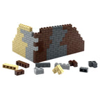 Små partikler tykke veggstein 1x2 1x3 1x4 prikker løse deler tilbehør dører vinduer gjør-det-selv byggeklosser pedagogisk leketøy for barn