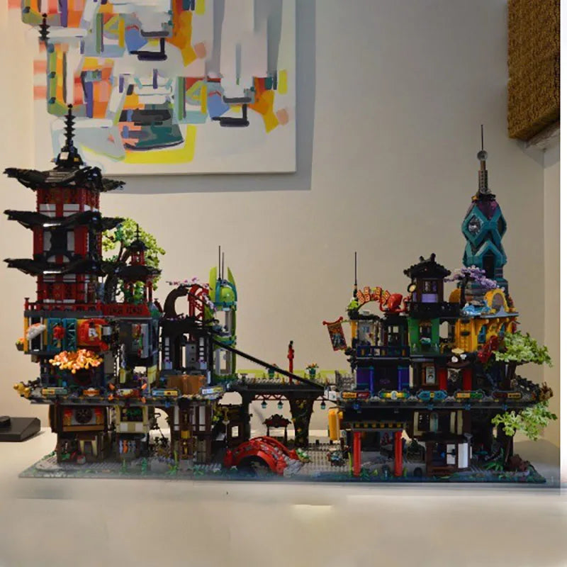 Moc Building Blocks City Retro Fantasy Architecture Model Ninja Tower Technology Module Building Blocks Toy DIY Set Assembly