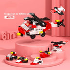 6IN1 Engineering Car Helicopter  Truck Tank City Building Blocks Police Bricks Fire Fighting Brick Set Toys for Children