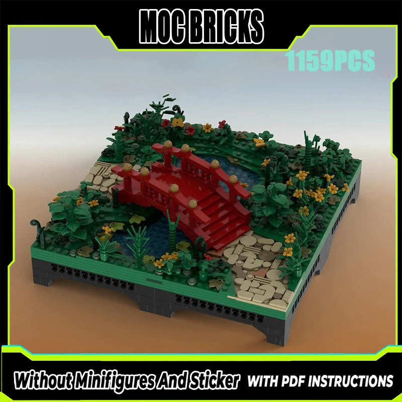 Exquisite new MOC building block model, Chinese style architectural pagoda technology, modular children's toy gift DIY set