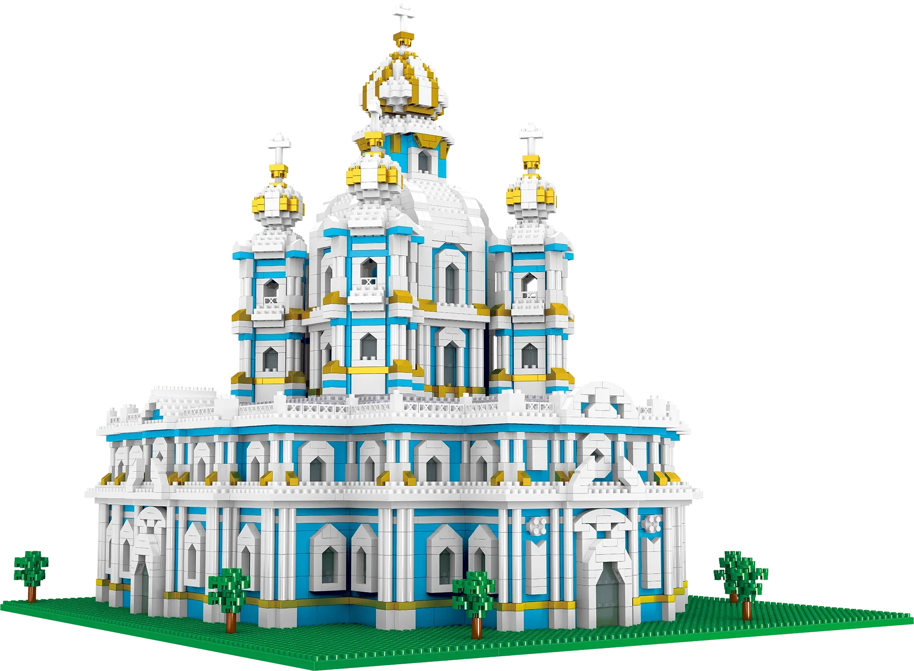 3737PCS Smolny Church Model Building Blocks World Famous Attractions Architectural Street View Bricks Kids DIY Toys Holiday Gift