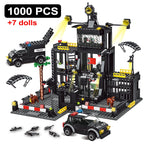 SWAT politistasjon militærby modellsett fengselsbil politimann båt figurer modell byggeklosser DIY-leketøy for barn gutter gave