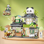 Street View Series Building blocks Izakaya Shaved Ice Shop Takoyaki Shop Coffee shop Panda Tea House model children's gift - CADA BRICKS®