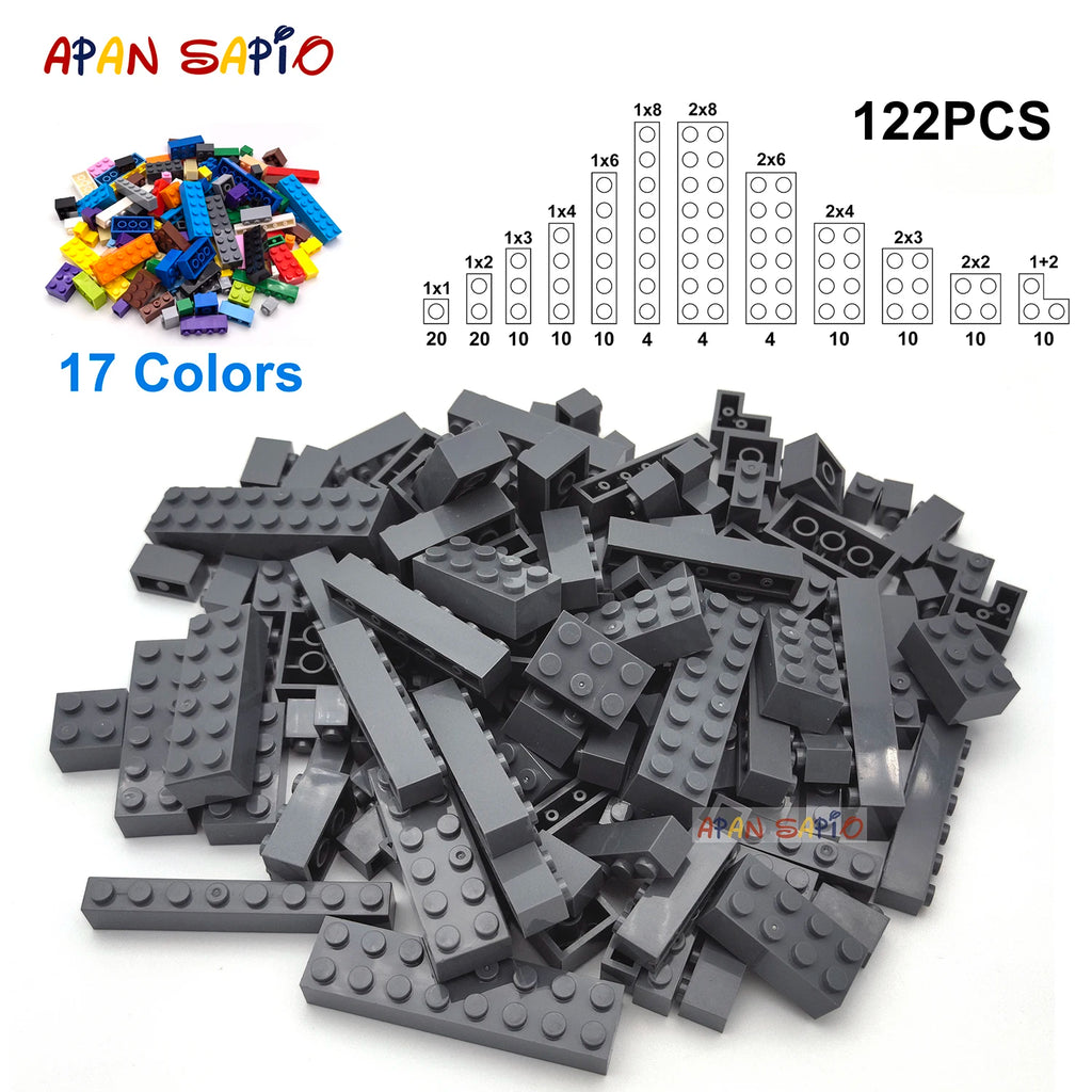 122pcs Thick Figures Bricks 12 Size DIY Building Blocks Educational Creative Size Compatible With 3001 Plastic Toys for Children - CADA BRICKS®
