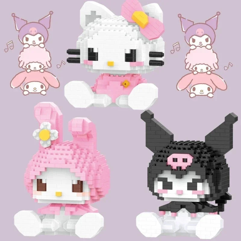 KEEPPLEY Sanrio Anime Hello Kitty My Melody Cinnamoroll Pompompurin Kuromi Building Blocks Girl Kid Holiday Christmas Gift - CADA BRICKS®