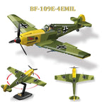 New WW2 Military Weapons Aircraft BF-109E-4EMIL Fighter Building Blocks Model Army Bricks Soldier Toys For Kids Boy Gift 631PCS