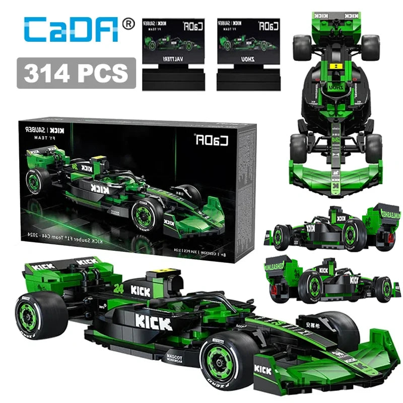 CADA KICK Sauber Team C44 Formel 1 F1 Teknisk Racingbil Nummer 24 Sportsbil Byggeklosser Bilklosser Leker Feriegaver