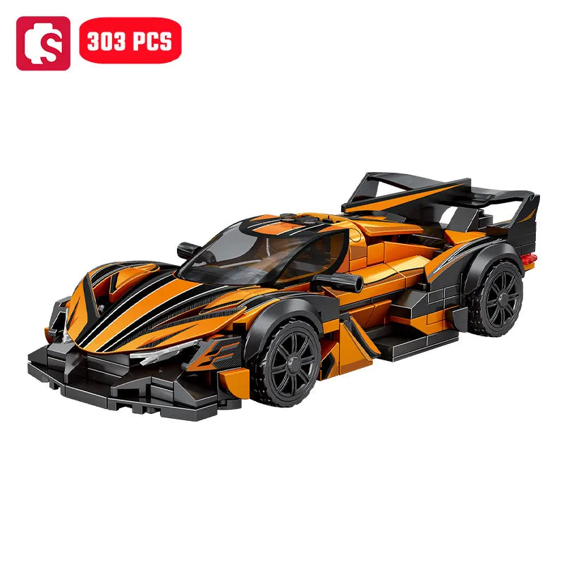 SEMBO Speed Sports Car Assemblage Building Blocks MOC Racing Vehicle, Technical Auto Models Car Construction Set Boys Toys Gifts