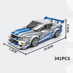 Moc Speed Champion Technical Car City Vehicle Racing Car Building Blocks Sports Car Garage Carro Rennau Voiture Creative Toys - CADA BRICKS®