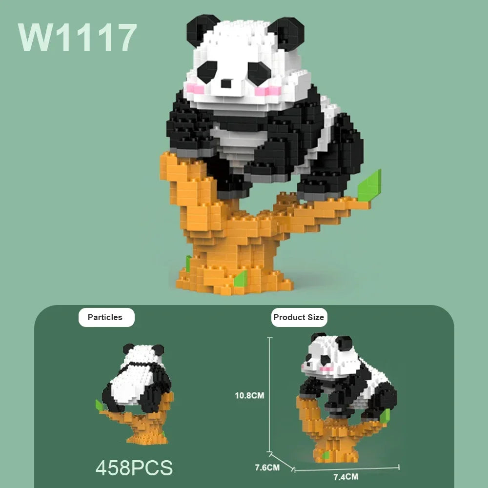 Creative DIY Assemable Animal Cute MINI Chinese Style Animal Panda Building Block Educational Boy Toys For Children Model Bricks - CADA BRICKS®