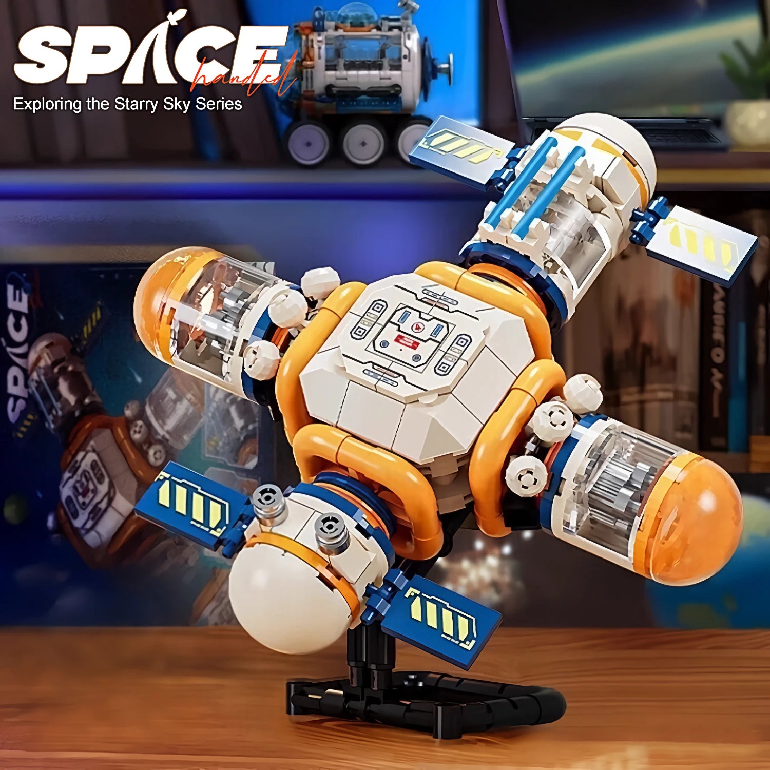 Space City Building Blocks with Space Station & Manned Rocket Model Astronaut Toys for Kids Boys Girls Christmas Gifts