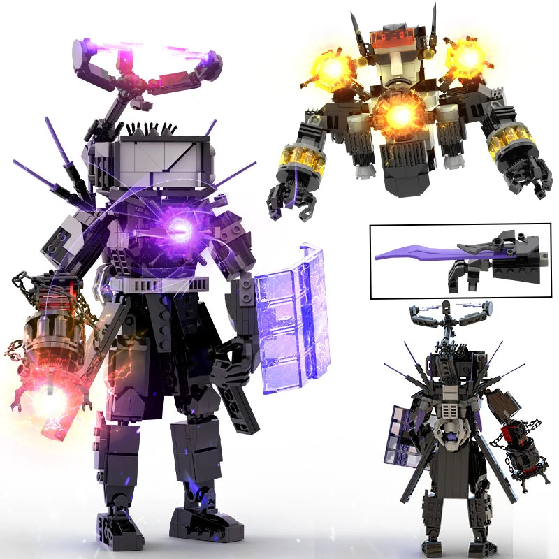 Christmas toys Skibidi Toilet The Audio Man and TV Titan Man Speakerman Moc Building Blocks For Toys DIY Bricks Toy Set - CADA BRICKS®