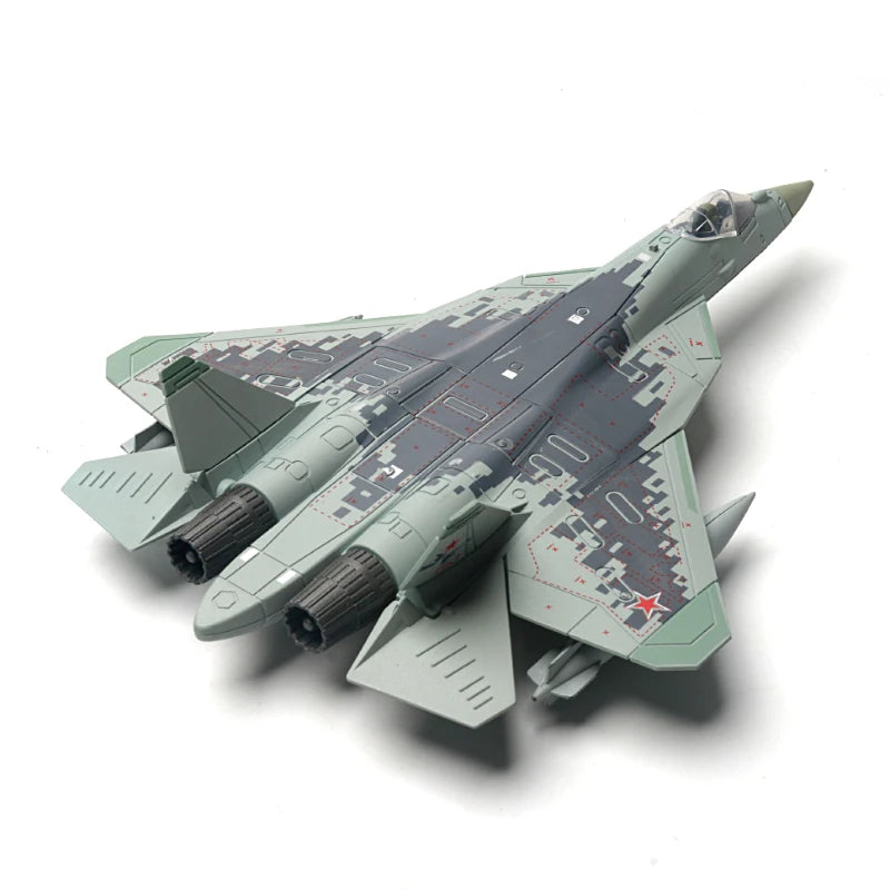Modern Russian Air Force Sukhoi Su-57 Su-35 Military Fighter Model Assemble Copter Airplane Puzzle Building Block Assembly Toy