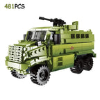 New Military Series Armored Vehicle Transport Truck  Building Blocks Leopard Tank Set T64 Tank MOC Bricks Educational Toys