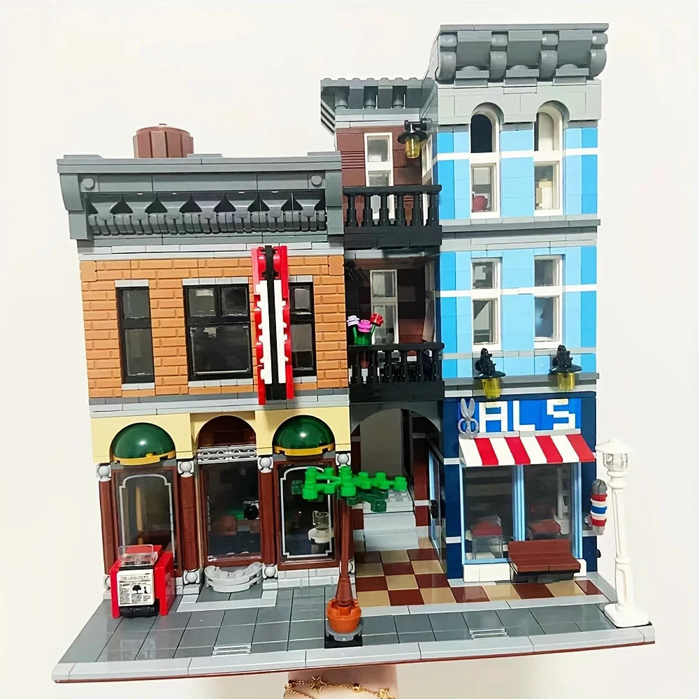 Creatoring Expert Brick Bank Detective's Assembly Square Model MOC Street View  Building Blocks Toys 10255 10251 10211 10185 - CADA BRICKS®