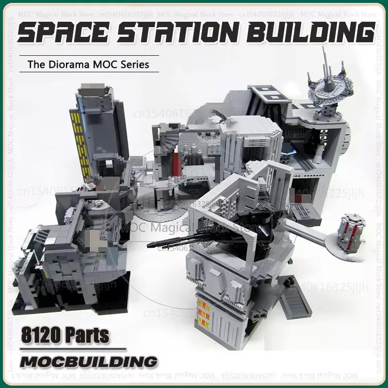 Space Battle Station MOC Building Blocks Movie Diorama Base Architecture Technology Bricks Collection Model Toys Xmas Gifts