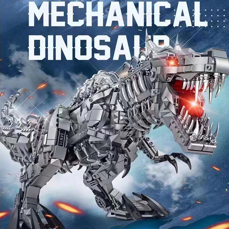 Jurassic Dinosaur World Large Mechanical Tyrannosaurus Rex Building Blocks T-rex Model With Lights Bricks Toys For Children Gift - CADA BRICKS®