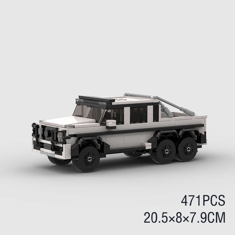 City Truck Vehicle Pickup Heavy Cargo Transport Model Building Blocks Machinery Shop Van Creative Carriage Harvester Car Kid Toy - CADA BRICKS®