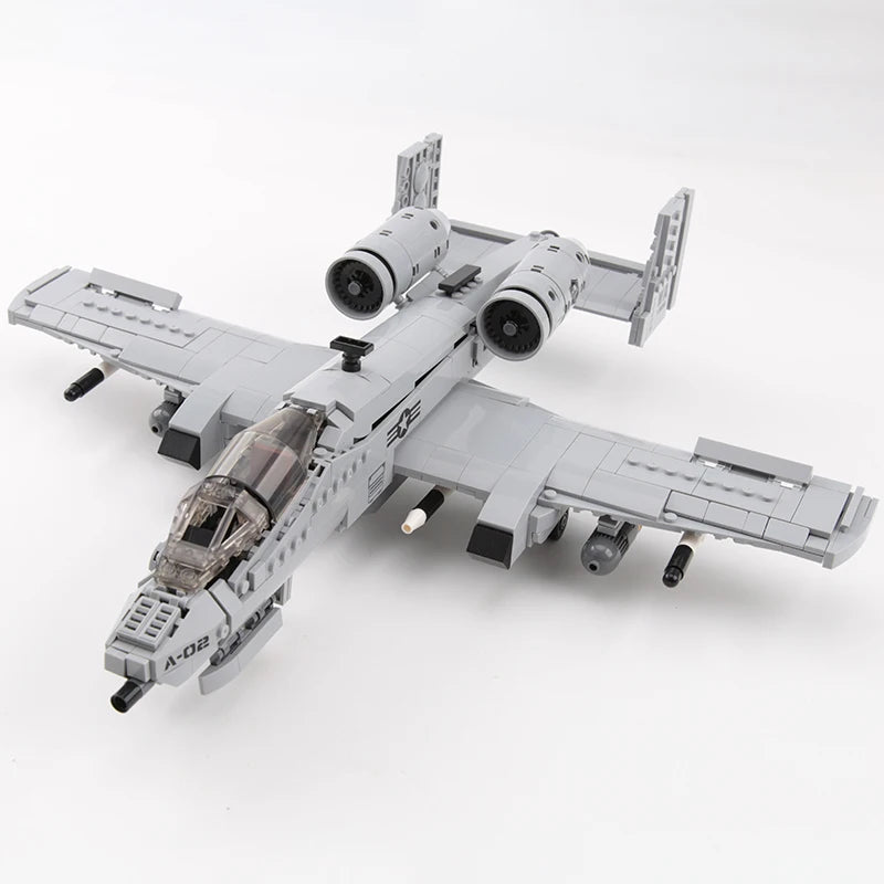 US Military A-10 Fighter Building Blocks Arms Vehicle Model New Type Armored Thunderbolt II Plane Bricks Boys Toys