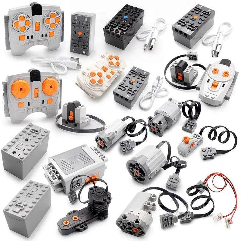 Technical Electronic Building Block MOC Refit Accessories Micro-motor RC Power Functions Parts Creative DIY Car Bricks Kids Toys - CADA BRICKS®
