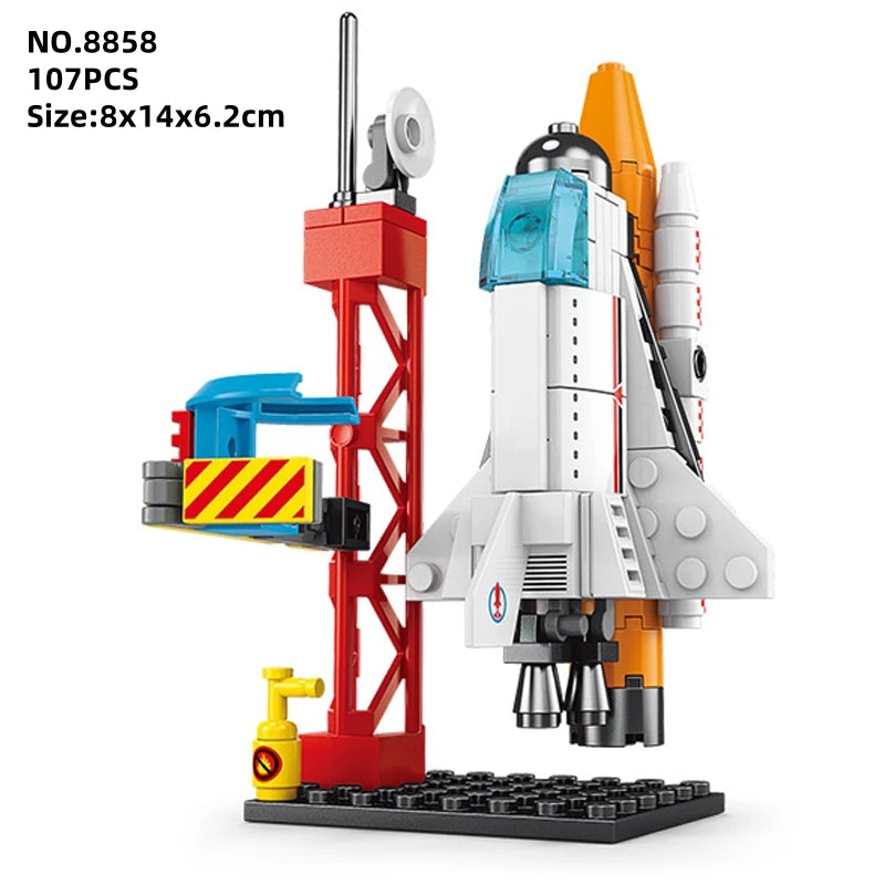 Space Astronaut Spaceman City Building Blocks Shuttle Satellite Rocket Space Station Saturn Figure Bricks Gift for Adult Man