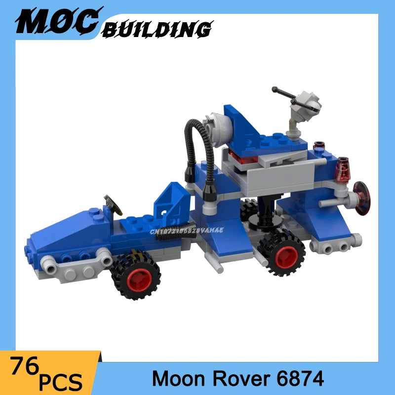 MOC Building Blocks Classic Space Station Series Small Moon Buggy Rocket Car Creative Shuttle-Craft Toys DIY Bricks Xmas Gifts