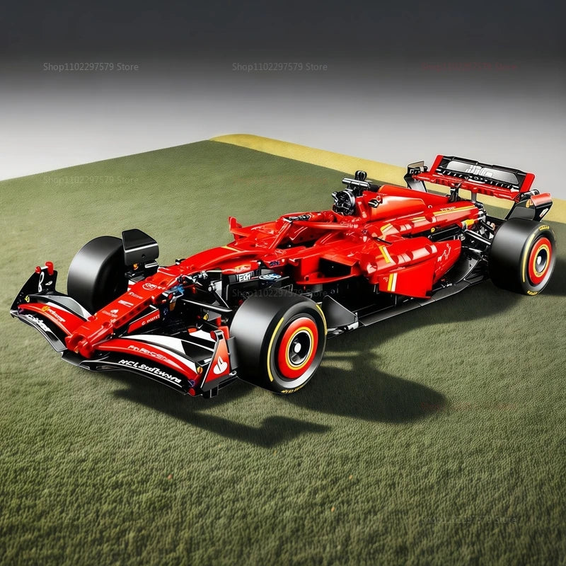 Technology 1361PCS Speed Champions SF-24 F1 Race Car 42207 Detailed Build F1 Model Car MOC Display Vehicle Collection Decor Gift