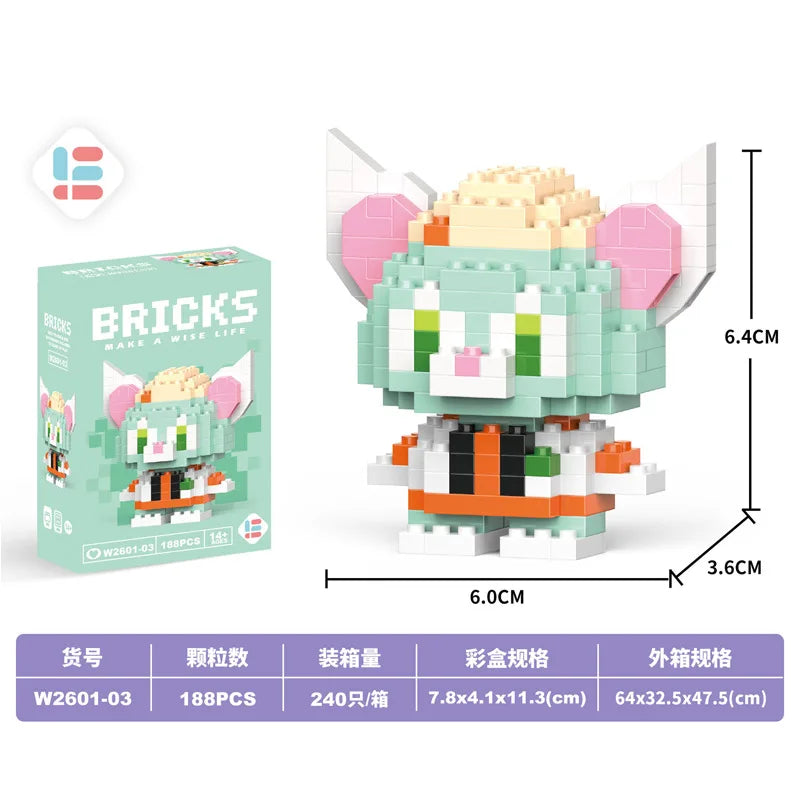 Disney Small Granular Building Model Toy Cartoon Character Stitch, SpongeBob Mini Block Toy Christmas Gift for Children - CADA BRICKS®