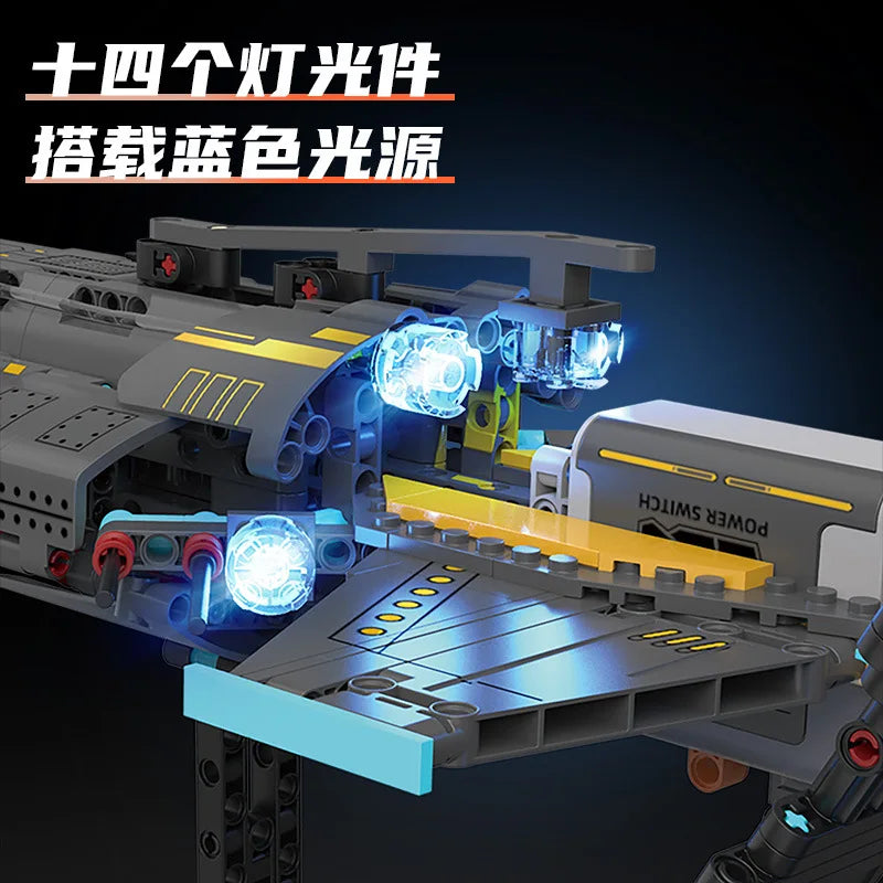 New K96139 1471pcs MOC Aviation Space Station Building Blocks Model Spaceship Bricks Assembling Toys for Boys Birthday Gift Set