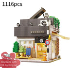 1116Pcs Cada LED City Japanese Style Summer Restaurant Coffee House Building Blocks Friends Light Shop Bricks Toys Children Gift - CADA BRICKS®
