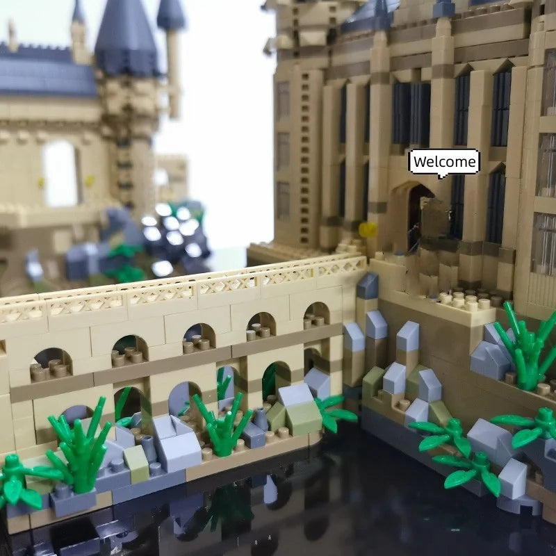 Hogwarts Micro Bricks City Creative Medieval Magic Castle Series School Architecture Palace Model Building Blocks Gifts Kid Assembly Toys