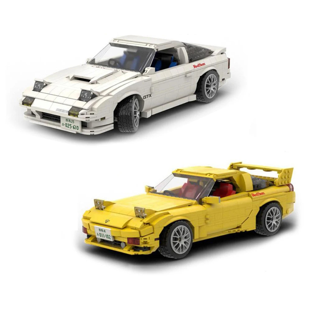Technical Build Block 1:12 Scale Japan Racing Anime Initial D RX7 Sport Car 2.4ghz Remote Control Vehicle Toy Brick With Light - CADA BRICKS®